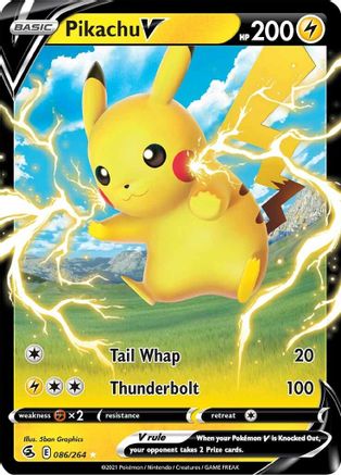 Pikachu V 86/264 - SWSH08 Fusion Strike Holofoil