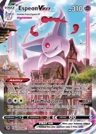 Espeon VMAX (Alternate Art Secret) 270/264 - SWSH08 Fusion Strike Holofoil