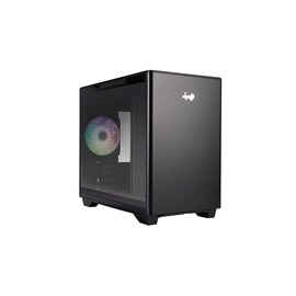 In-Win CS IW-CS-A3BLK-1AM120S A3 Mini tour noire Micro-ATX TG 7xPCI-E Vente au détail