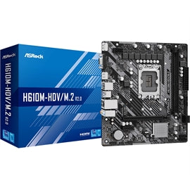 ASRock MB H610M-HDV M.2 R2.0 H610 LGA1700 Max64GB DDR4 PCIe Micro ATX Retail