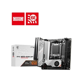 MSI MB MPG B650I EDGE WIFI B650 AM5 Max.64GB DDR5 PCI-E Mini-ITX Vente au détail