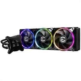 EVGA Fan 400-HY-CX36-V1 CLCx 360 mm Refroidisseur liquide pour processeur LCD tout-en-un