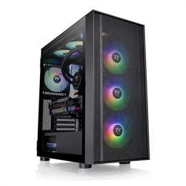 Boîtier Thermaltake CA-1T9-00M1WN-01 H570 TG ARGB Mid Tower 4 mm en verre trempé noir vente au détail