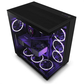 NZXT Châssis CM-H91FB-01 H9 Flow MI-TOUR Verre trempé F120Q Ventilateur à flux d'air Noir Vente au détail