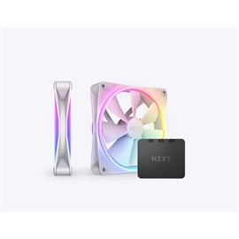 NZXT Ventilateur RF-D14DF-W1 F140 RGB DUO 2x140mm Ventilateur FDB 4 broches PWM Blanc Vente au détail