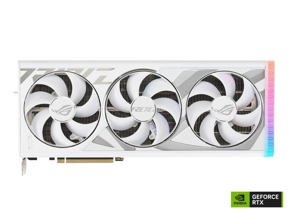 Carte vidéo ASUS ROG-STRIX-RTX4080-O16G-WHITE GeForce RTX4080 blanc OC Gaming 16G GDR6X vente au détail