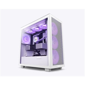 NZXT Boîtier CM-H71FW-R1 H7 Flow RGB (2023) ATX Mid Tower Blanc Vente au détail