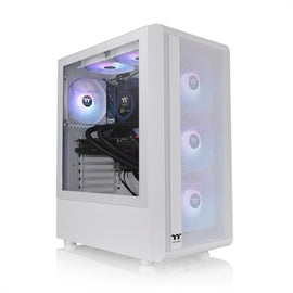 Boîtier Thermaltake CA-1X2-00M6WN-00 S200 Verre Trempé ARGB Snow Mid Tower 3x120mm Ventilateur ARGB ATX Boîte Marron