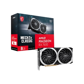 MSI VCX Radeon RX 7600 MECH 2X CLASSIC 8G OC 8G G6 PCIE HDMI 3xDP ATX Retail