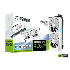 Carte vidéo ZOTAC ZT-D40610Q-10M GeForce RTX 4060 Ti 8 Go Twin Edge OC blanc 8 Go GDDR6 vente au détail