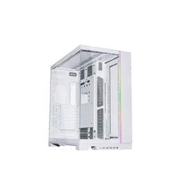 Lian-Li Case O11DEXL-W Tour complète 4 mm Verre trempé EATX 4xUSB3.0 / Type-C Blanc Vente au détail