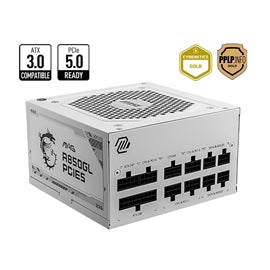 MSI MAG A850GL PCIE5 Blanc 850 W 80 Plus Gold ActivePFC entièrement modulaire