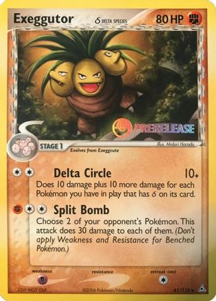 Exeggutor (Delta Species) - 41/110 (Prerelease) 41 - Nintendo Promos