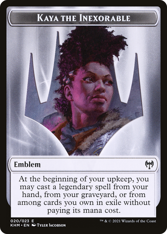 Kaya the Inexorable Emblem (TKHM-020) - Kaldheim Tokens Foil
