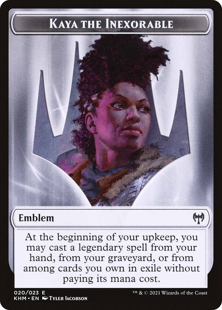 Kaya the Inexorable Emblem (TKHM-020) - Kaldheim Tokens