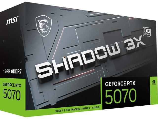 MSI VCX GeForce RTX 5070 12G SHADOW 3X OC 12GB GDDR7 192bit PCIE