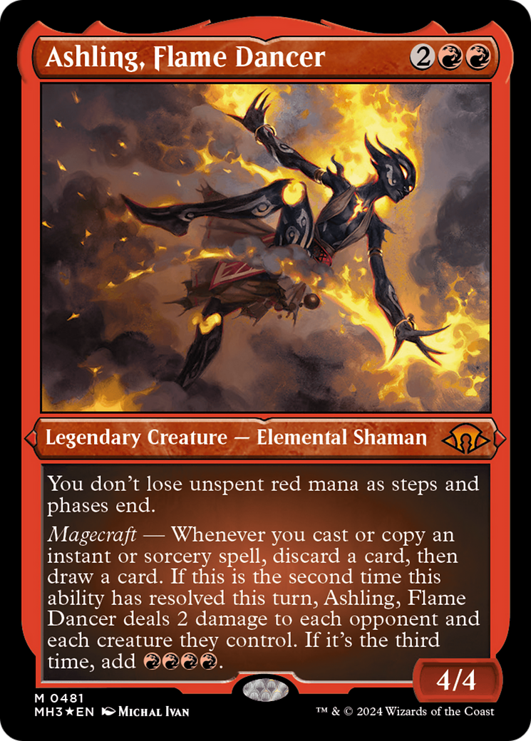 Ashling, Flame Dancer (MH3-481) - Modern Horizons 3 Etched Foil