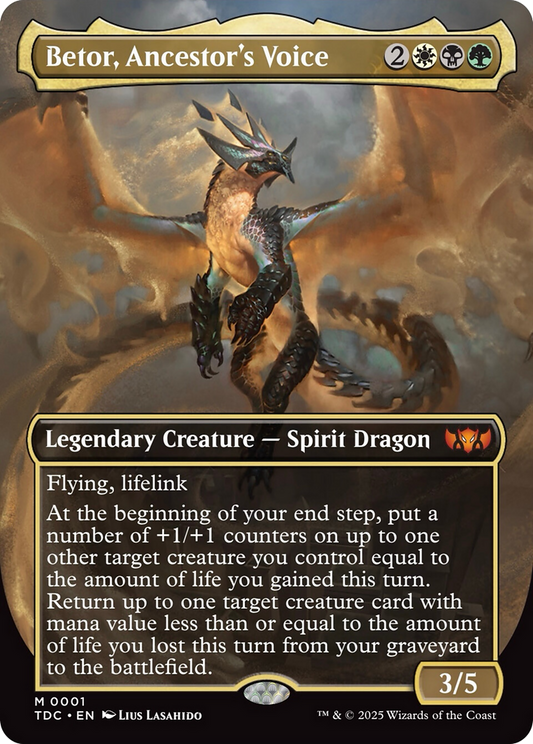 Betor, Ancestor's Voice (Borderless) (TDC-001) - Commander: Tarkir: Dragonstorm (Borderless) Foil