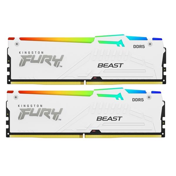 Kingston 32G 5600MT DDR5 CL40 DIMM K2 FURY Beast Blanc RVB