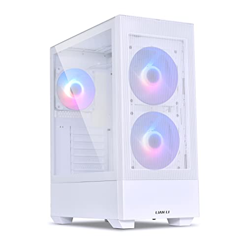 Lian-Li LANCOOL 205 MESH C WHITE MidTower TG 2x140mm ARGB PWM FAN w TypeC