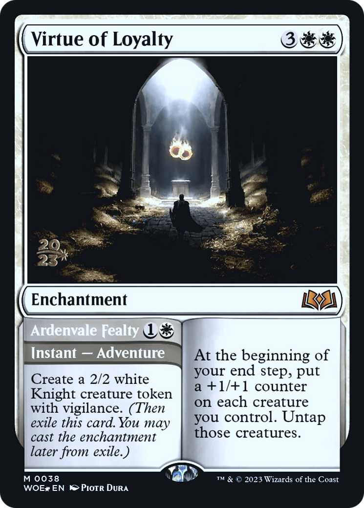 Virtue of Loyalty // Ardenvale Fealty (PRE-38S) - Wilds of Eldraine Promos Foil