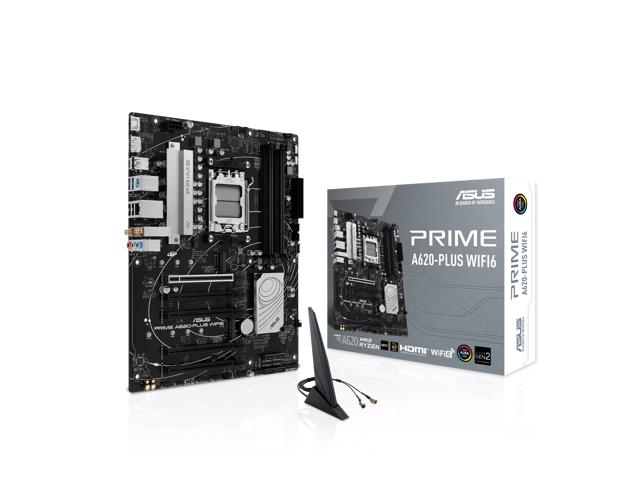 ASUS PRIME A620-PLUS WIFI6 A620 AM5 max.192GB DDR5 ATX Retail