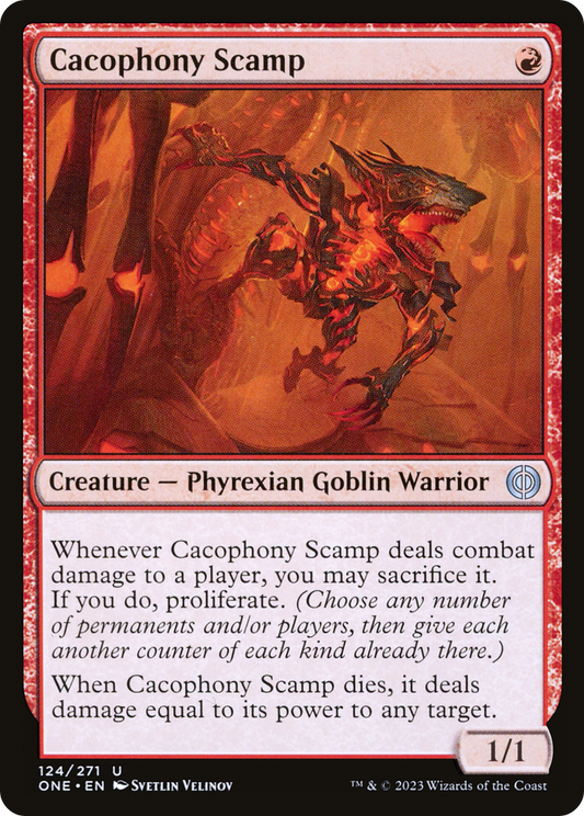 Cacophony Scamp (ONE-124) - Phyrexia: All Will Be One Foil