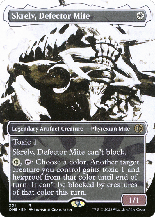 Skrelv, Defector Mite (ONE-301) - Phyrexia: All Will Be One: (Showcase) (Borderless) Foil