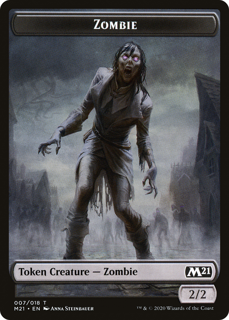 Zombie (TM21-007) - Core Set 2021 Tokens Foil