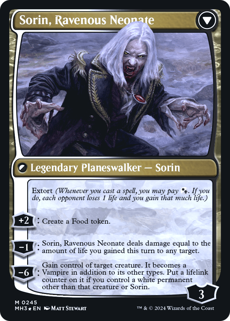 Sorin of House Markov // Sorin, Ravenous Neonate (PRE-245S) - Modern Horizons 3 Promos Foil