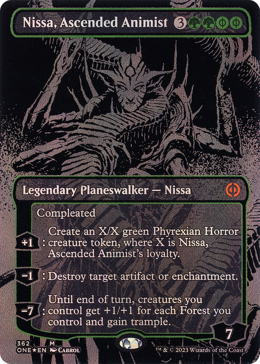 Nissa, Ascended Animist (ONE-362) - Phyrexia: All Will Be One (Borderless) Foil