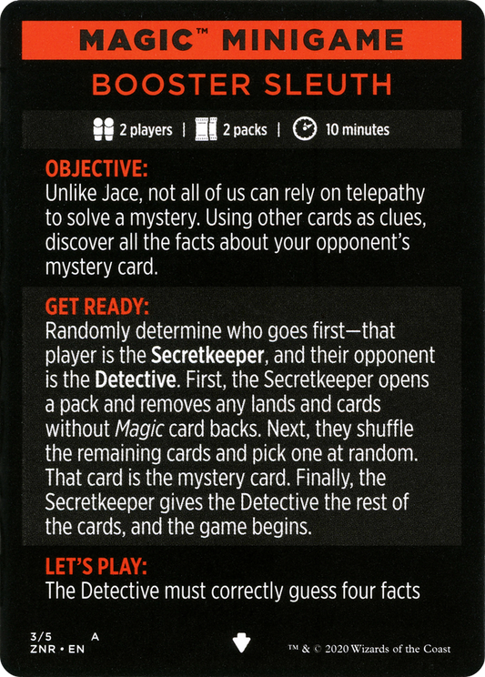 Booster Sleuth // Booster Sleuth (cont'd) (MZNR-003) - Zendikar Rising Minigames
