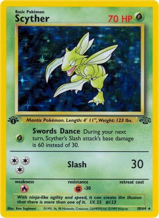 Scyther (10) 10/64 - Jungle Unlimited Holofoil