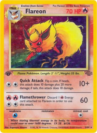 Flareon (3) 3/64 - Jungle Unlimited Holofoil