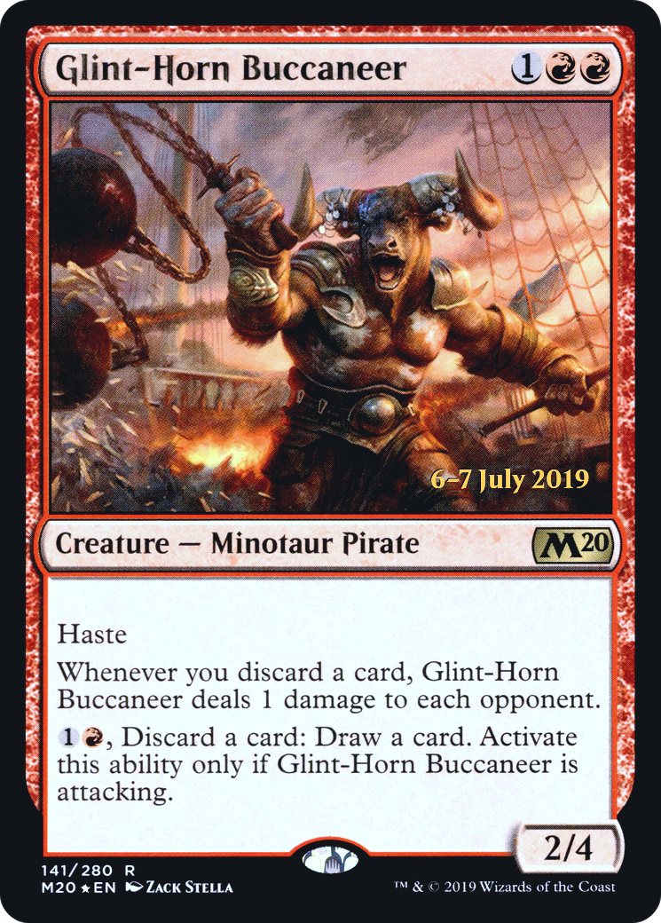 Glint-Horn Buccaneer (PRE-141S) - Core Set 2020 Promos Foil