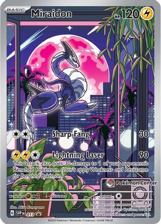 Miraidon - 013 (Pokemon Center Exclusive) 13 - SV Scarlet & Violet Promo Cards Holofoil