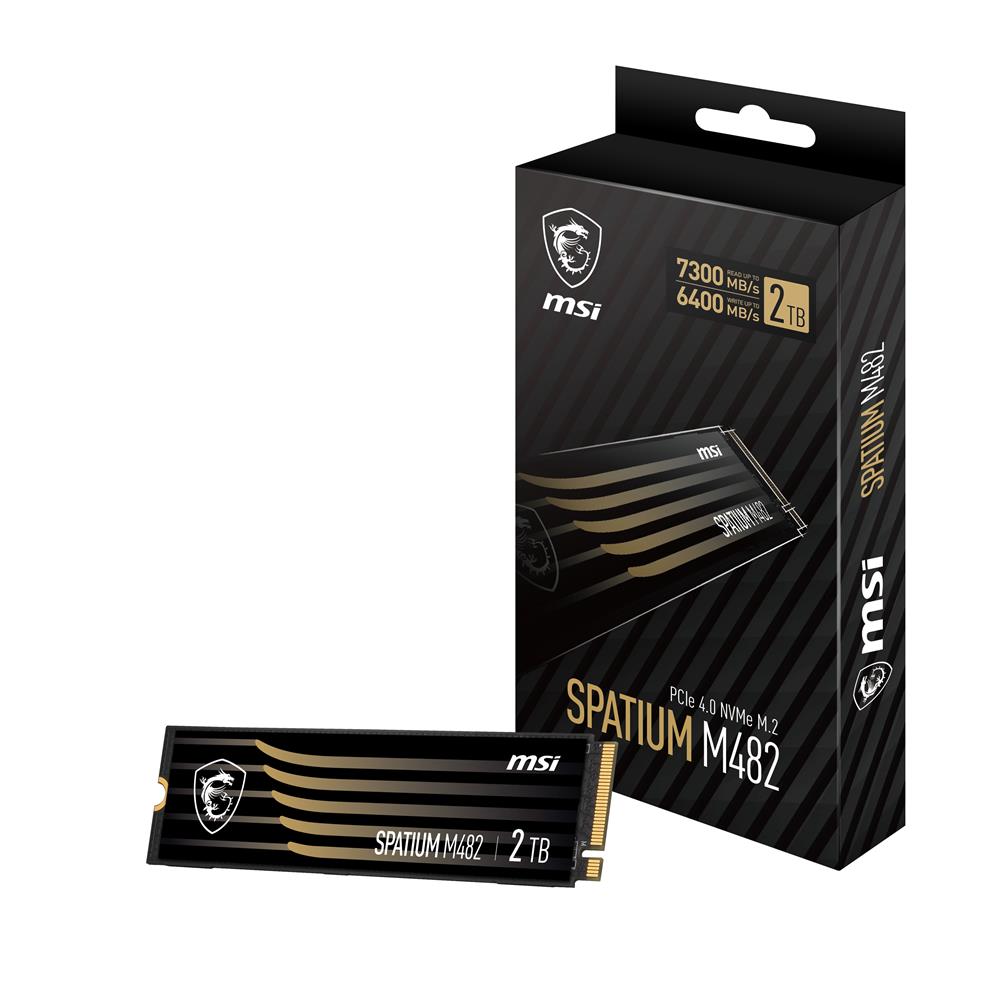 SSD MSI 2 To SPATIUM M482 PCIe 4.0 NVMe M.2 au détail