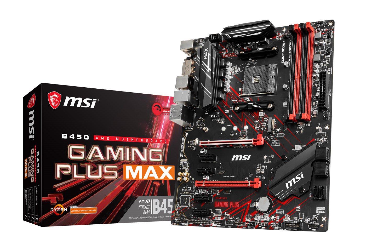 MSI B450 GAMING PLUS MAX AM4 64 Go DDR4 DVI/HDMI ATX