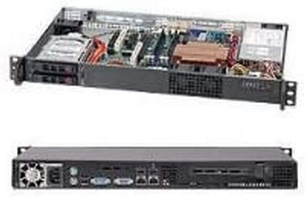 Supermicro CSE-510T-203B 200W 1U High-Efficiency Low Noise 2.5Drive Bay Black