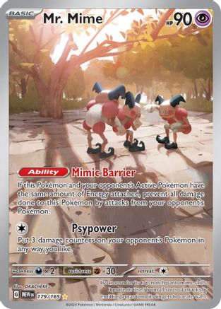 Mr. Mime - 179/165 179 - SV Scarlet & Violet 151 Holofoil