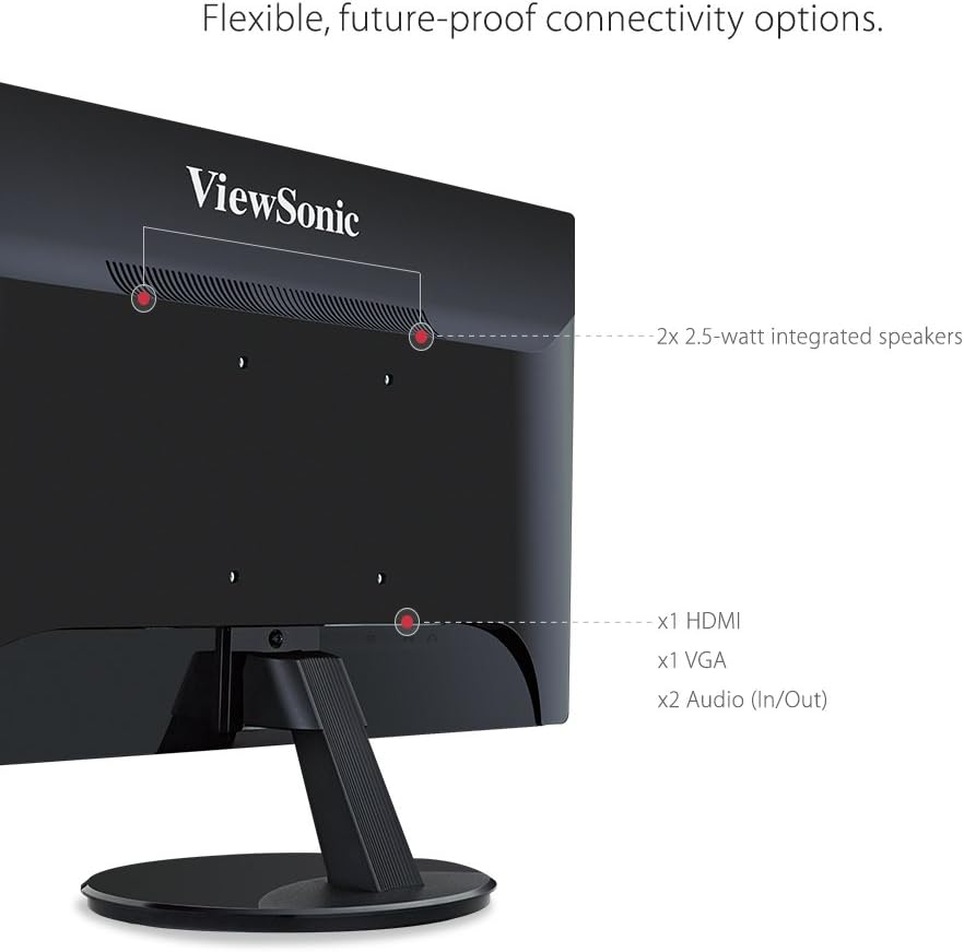 ViewSonic LED VA2759-SMH 27 Full HD 1080p IPS 1000:1 HDMI VGA 2W SPK