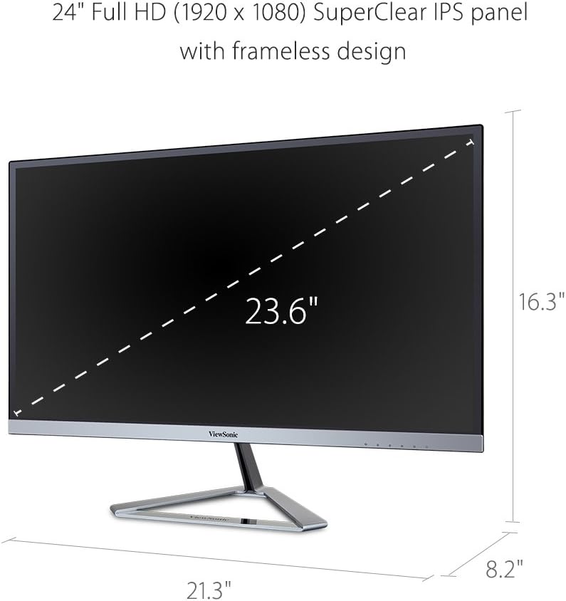 ViewSonic LCD VX2476-SMHD 24 FHD 1920x1080 1000:1 VGA HDMI SPK