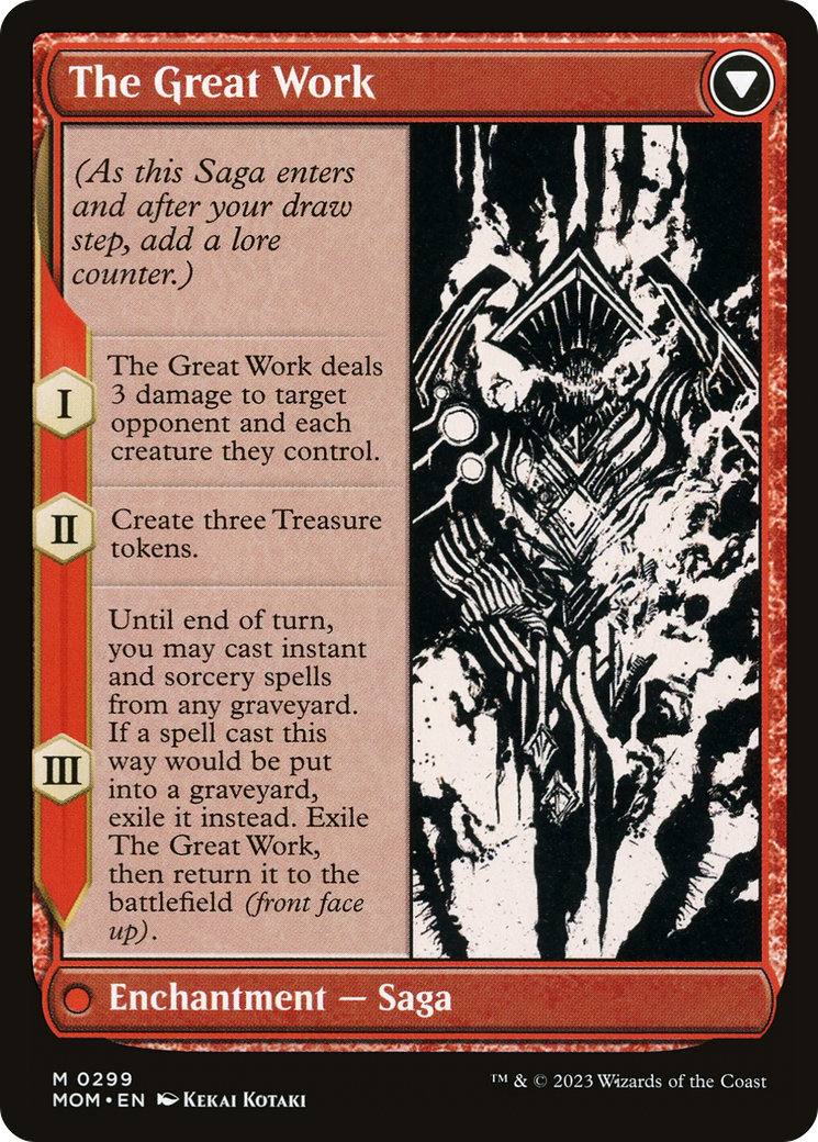 Urabrask // The Great Work (MOM-299) - March of the Machine: (Showcase) (Borderless) Foil