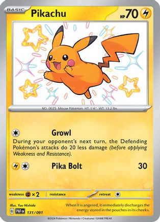 Pikachu - 131/091 131 - SV Paldean Fates Holofoil
