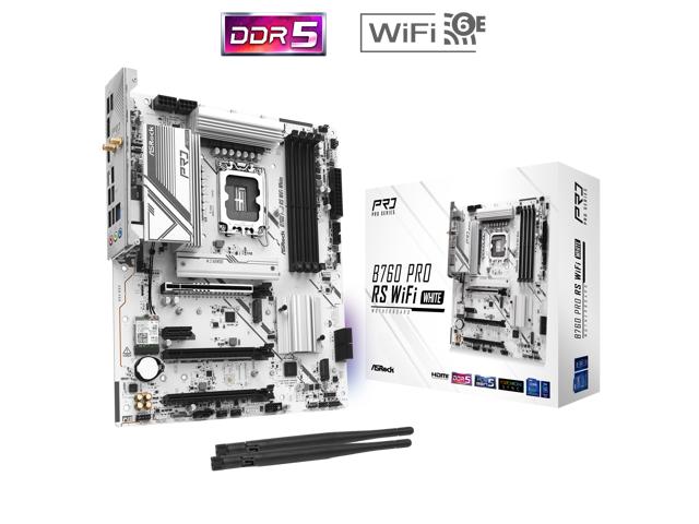 ASRock B760 Pro RS WiFi White B760 LGA1700 Max256GB DDR5 ATX