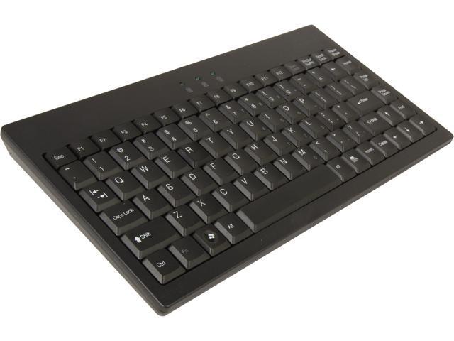 Adesso Keyboard AKB-110B USB & PS 2 EasyTouch Mini Keyboard Black