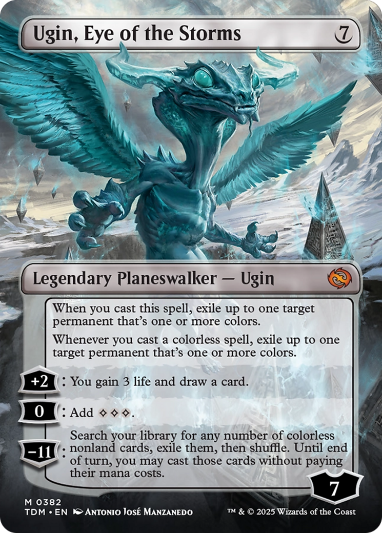 Ugin, Eye of the Storms (Borderless) (TDM-382) - Tarkir: Dragonstorm (Borderless)