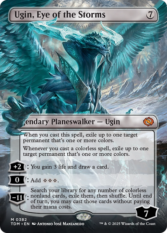 Ugin, Eye of the Storms (Borderless) (TDM-382) - Tarkir: Dragonstorm (Borderless)