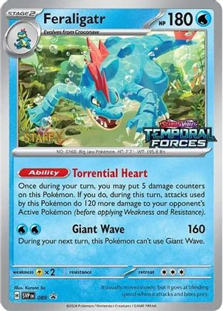 Feraligatr - 089 (Prerelease) [Staff] 89 - SV Scarlet & Violet Promo Cards Holofoil
