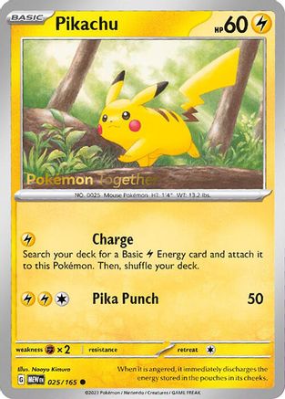 Pikachu - 025/165 (Pokemon Together) 25 - Miscellaneous Cards & Products